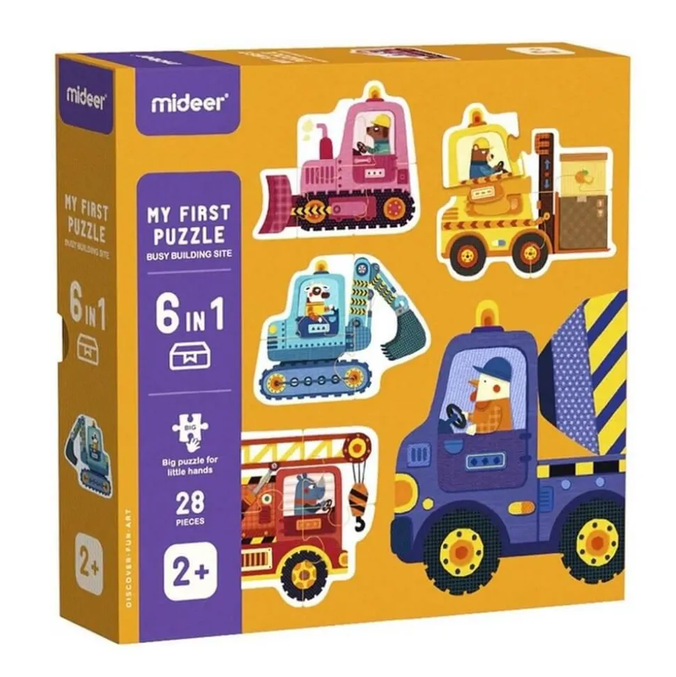 6 puzzles de 3 à 6 pièces : mes premiers Puzzles - Plan Toys