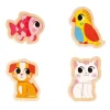 4 puzzles Evolutifs 2 à 5 pièces : animaux de compagnie - Janod