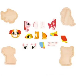 4 puzzles Evolutifs 2 à 5 pièces : animaux de compagnie - Janod