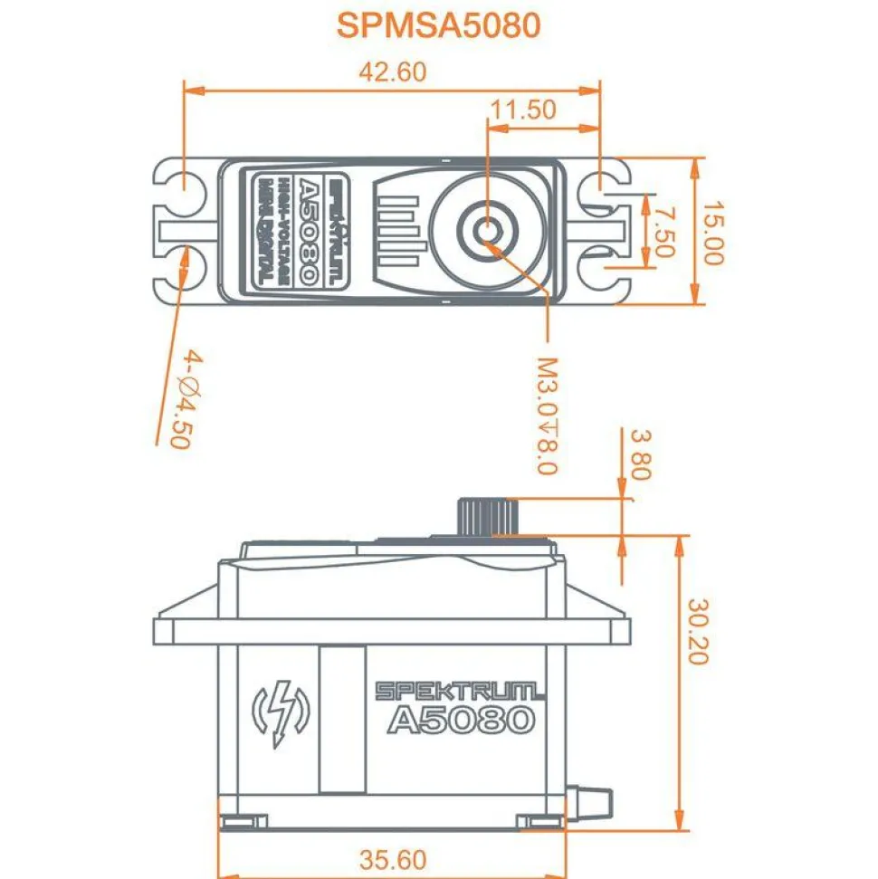 A6350 Ultra Torque - High Speed Brushless HV Servo - Spektrum - Spektrum