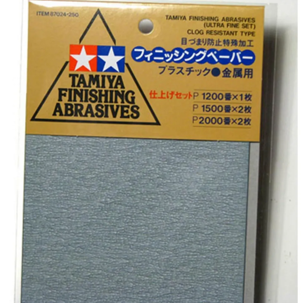 Accessoire maquette : Jeu papiers abrasifs ultra-fins - Tamiya