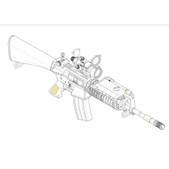 Accessoire militaire : Arme SR16 Famille AR15/M16/M4 - Trumpeter