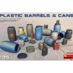 Accessoires de dioramas : Barils et jerricanes en plastique - Mini Art