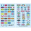 Accessoires pour maquettes bateaux : Set de drapeaux WWII - Trumpeter