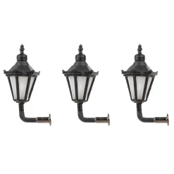 Accessoires pour Modélisme HO : 3 Lampes murales LED, lanternes hexagonales à couronne - Faller