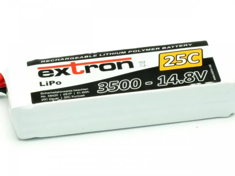 Accu LiPo Extron X2 3500 - 14,8v (25C - 50C) - Extron - Extron