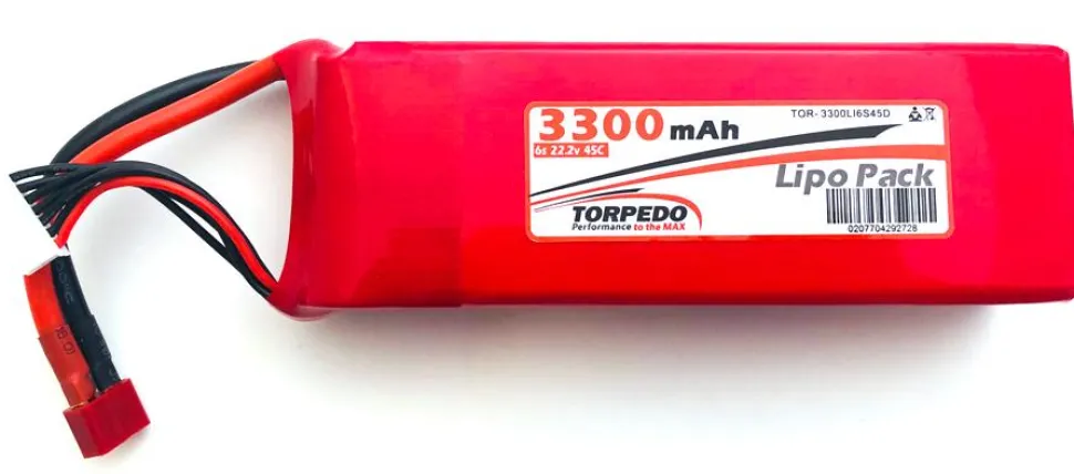 Accu Lipo 3300mAh 6S 22.2V 45C Tplug-Dean Torpedo - Torpedo