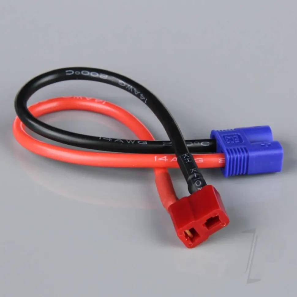 Adaptateur Prise Deans (HCT) Femelle vers EC3 Male 14AWG (1.62mm diam - 2.08mm2 sect) 1m - Radient