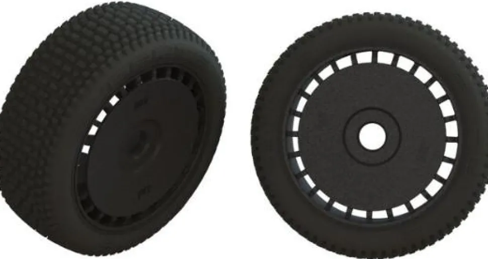 Arrma dBoots Exabyte Tire Set Glued Black (1 Pair) - ARRma