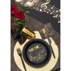 Assiettes en carton x 10 - Disque d'or - RueDeLaFete