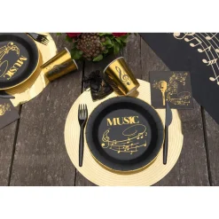 Assiettes en carton x 10 - Disque d'or - RueDeLaFete