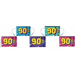 Banderole 90's multicolore 5m années 90 - RueDeLaFete