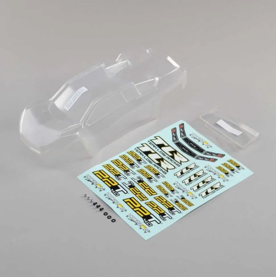 Body Set, Clear, w/Stickers: 22T 4.0 - Losi - TLR