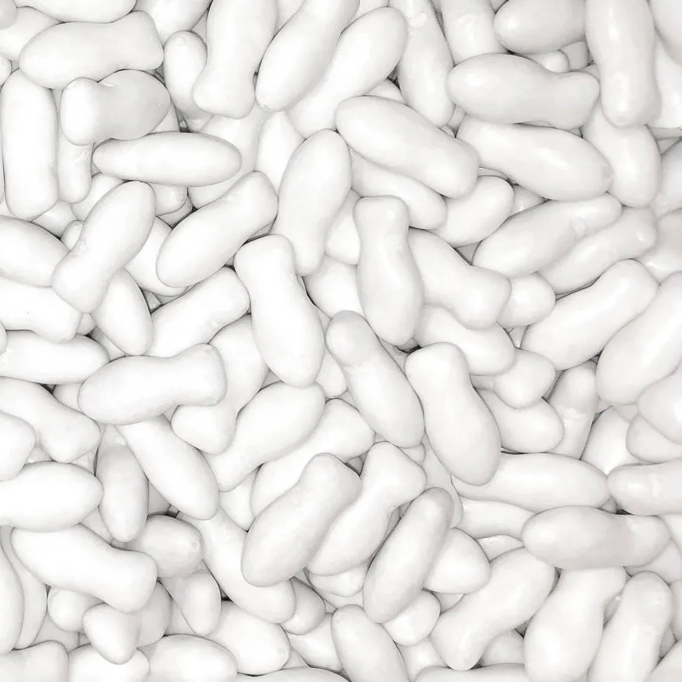 Boite 500g dragées POISSON au chocolat au lait 2,5cm Blanc brillant - RueDeLaFete