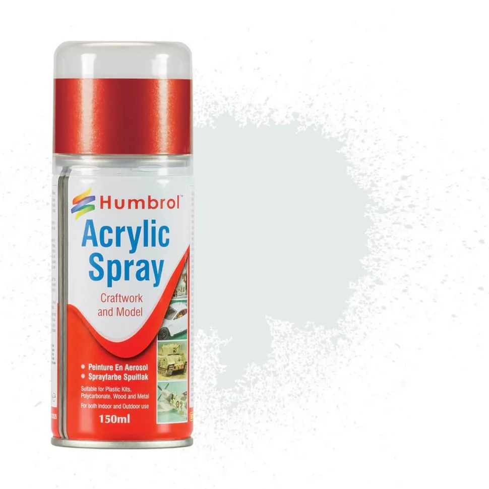 Bombe Acrylique 150 ml : 191 - Argent chrome - Humbrol