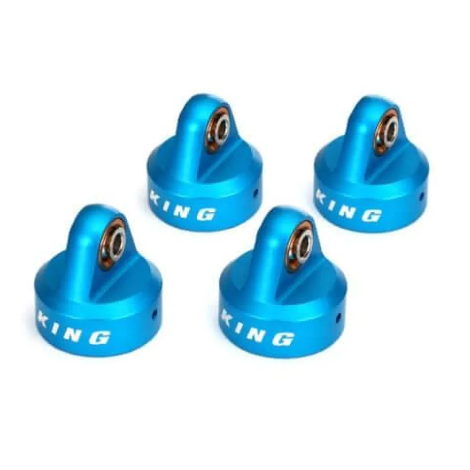 Bouchons D'Amortisseur Gtr Alu Anodises Bleu King - Traxxas - Traxxas