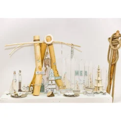 Bouée tissu déco à suspendre ivoire, 16cm - RueDeLaFete