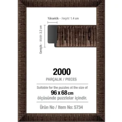 Cadre pour puzzle de 2000 pièces - 30 mm : Marron - Art Puzzle