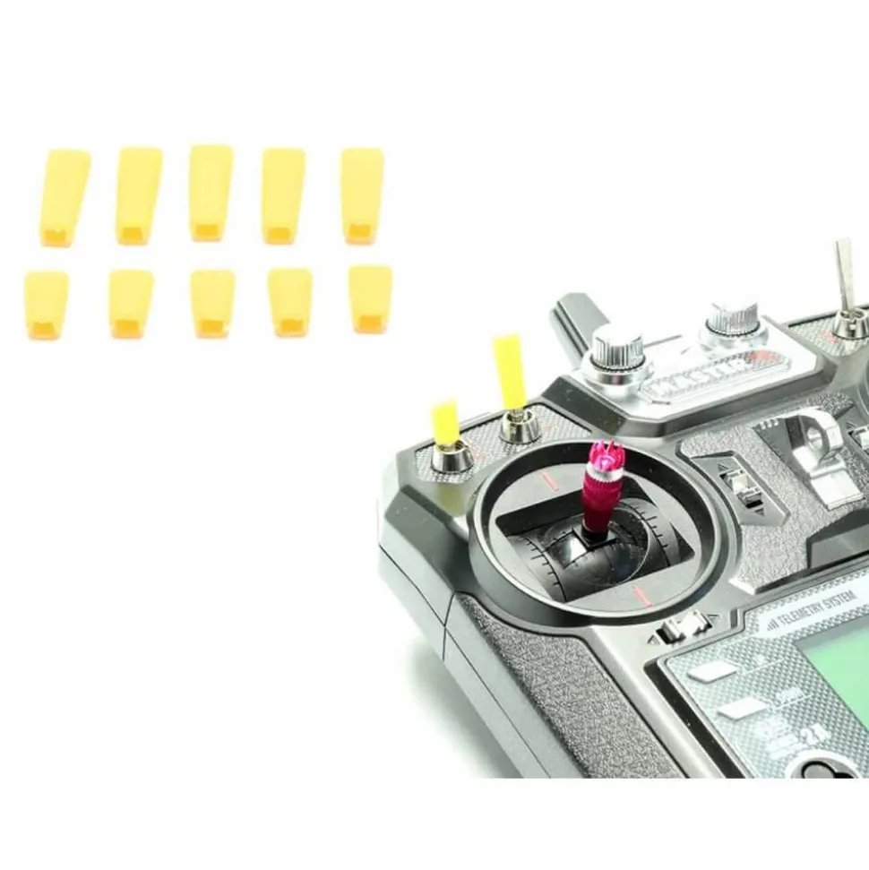 Capuchons interrupteur radiocommande (jaune) - 10pcs. - Pichler