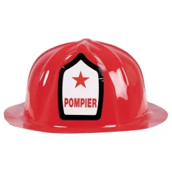 Casque de pompier - adulte - rouge - RueDeLaFete
