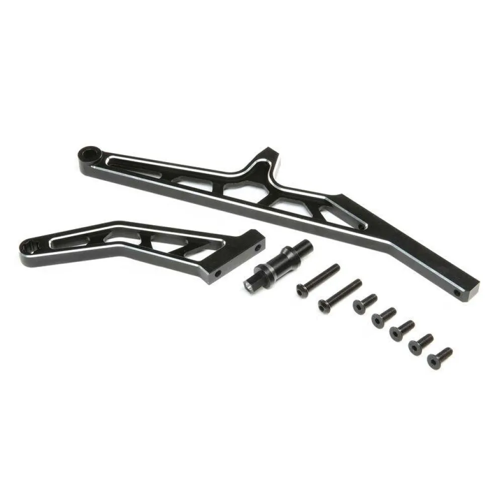 Chassis Brace SetRearAluminum Black: DBXL-E 2.0 - Losi - TLR