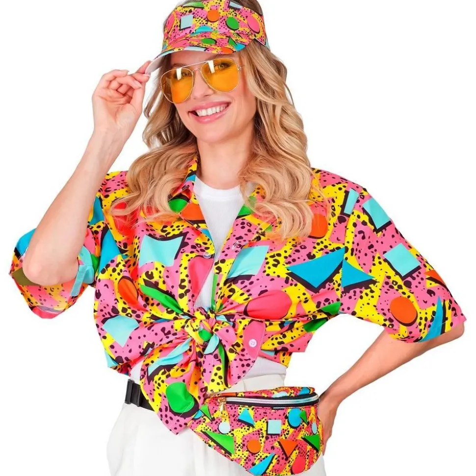 Chemise mixte mode funk années 80 - Rose - RueDeLaFete