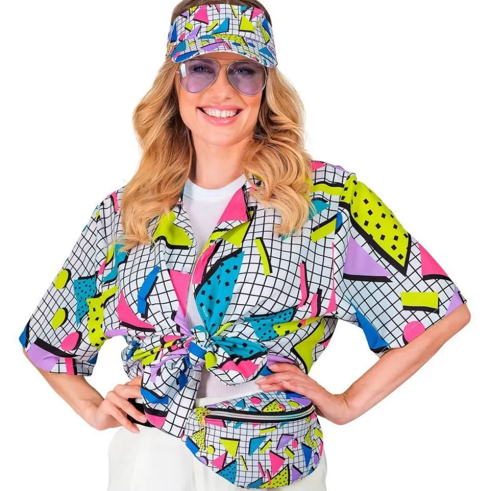 Chemise mixte mode funk années 80 - Blanche - RueDeLaFete