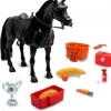 CHEVAL AVEC CRINIERE ET ACCESSOIRES + SONS BOITE TRY ME - New Ray