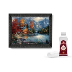 Coffret : Cadre, Colle et Puzzle 1000 pièces : L'Ombre de l'Hiver sur la Rivière - Art Puzzle