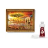 Coffret : Cadre, Colle et Puzzle 1000 pièces : Les Rois de la Savane - Art Puzzle
