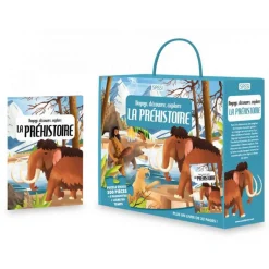 Coffret livre et puzzle 200 pièces : Voyage, Découvre, Explore : La Préhistoire - Sassi