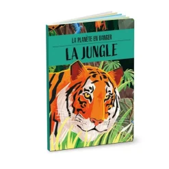 Coffret livre et puzzle 220 pièces : La Planète en danger : La jungle - Sassi