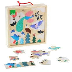 Coffret puzzles en bois 3x16 pièces : Terre - Vilac