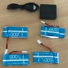 Combo 4 Lipo 1S 3.7V 600mAh + Chargeur USB - BGD