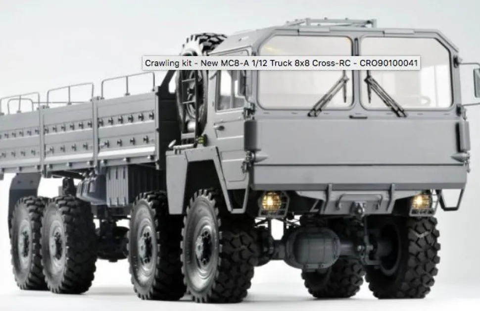 Crawling kit - New MC8-A 1/12 Truck 8x8 Cross-RC - Cross-RC