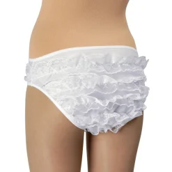 Culotte Ruche blanche, adulte - RueDeLaFete