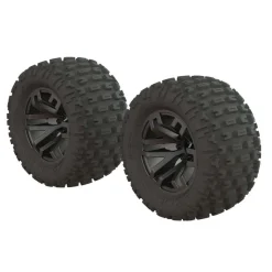 Dboots 'Fortress MT' Tire Set Glued Gun Metal (2) - Arrma - ARRma