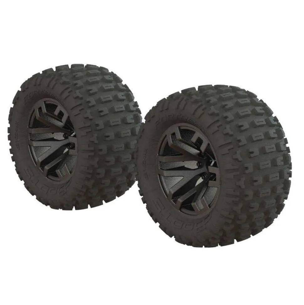 Dboots 'Fortress MT' Tire Set Glued Gun Metal (2) - Arrma - ARRma