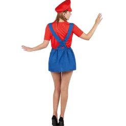 Déguisement plombier - rouge, bleu - femme - RueDeLaFete