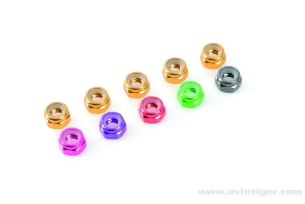 Ecrou Hex Bloq. M3 Alu Or (1) - GF-0400-030 - Gforce