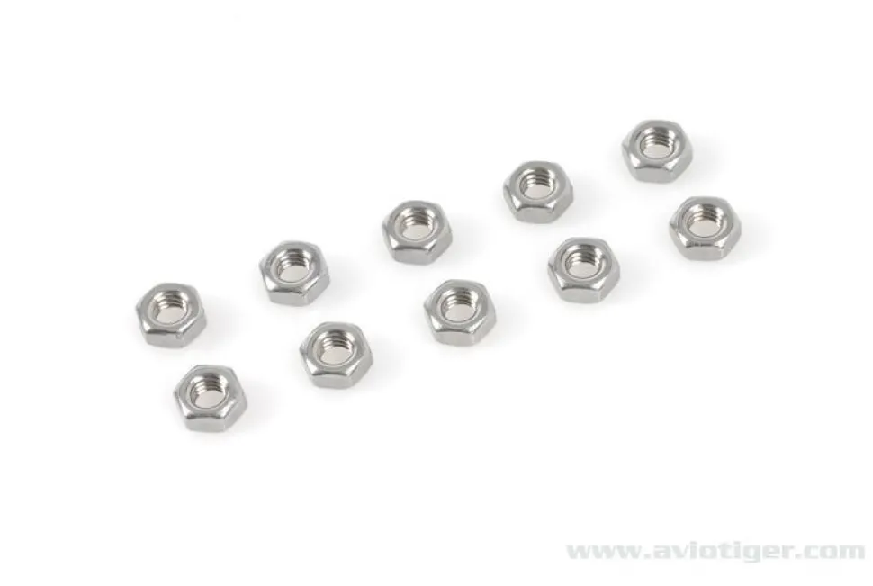 Ecrou Hex M4 Inox (10) - GF-0250-004 - Gforce