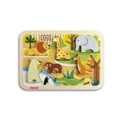 Encastrement 7 pièces en bois : Chunky Puzzle Zoo - Janod