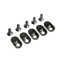 EngineMntInsert&Screws, BLK, 22T(5): 5ive-T 2.0 - Losi - TLR