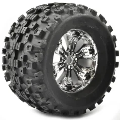 Fastrax 1:8e MT Stinger Mounted 6-Spoke Chrome 1/2"Offset(Pr) - Fastrax