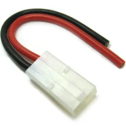 Female Tamiya Connector With 10cm 14AWG (1.62mm diam - 2.08mm2 sect) Fil Silicone - Etronix