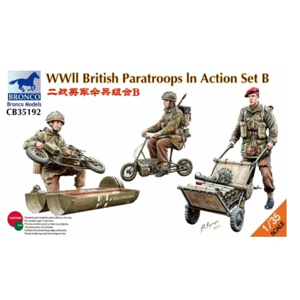 Figurines : Parachustistes britanniques en action 1944/1945 - Bronco Models