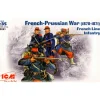 Figurines Guerre franco-prussienne : Infanterie de ligne française 1870-1871 - ICM