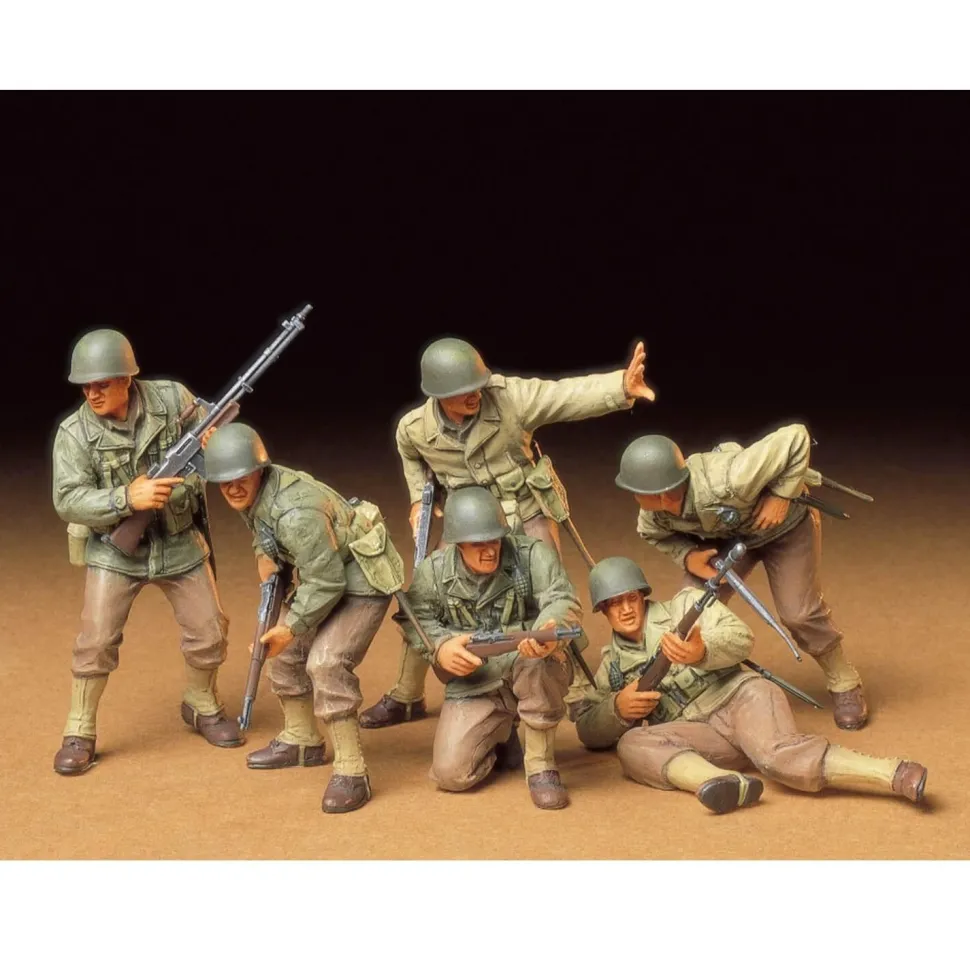 Figurines 2ème Guerre Mondiale : Infanterie D'Assaut U.S. - Tamiya