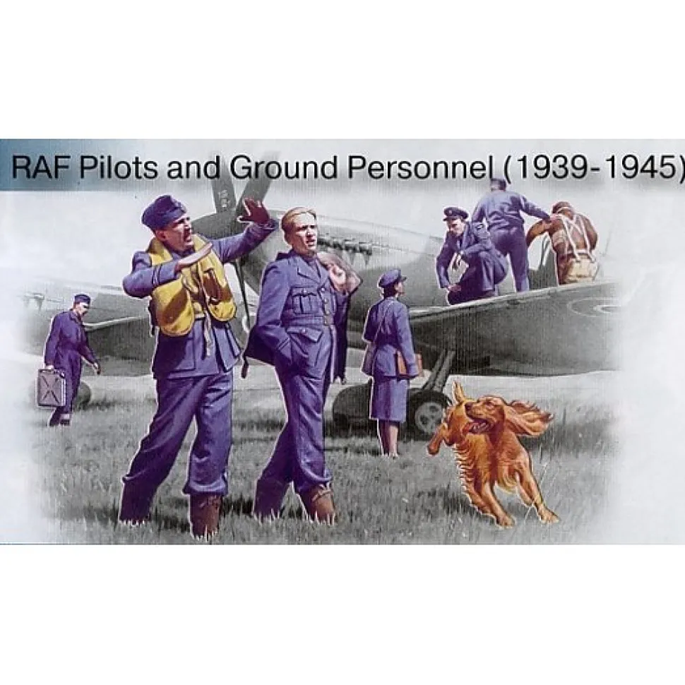 Figurines 2ème Guerre Mondiale : Pilotes et mécaniciens RAF 1939-1945 - ICM