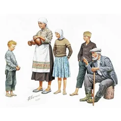 Figurines 2ème Guerre Mondiale : Paysans Europe Centrale 1941-1945 - Master Box